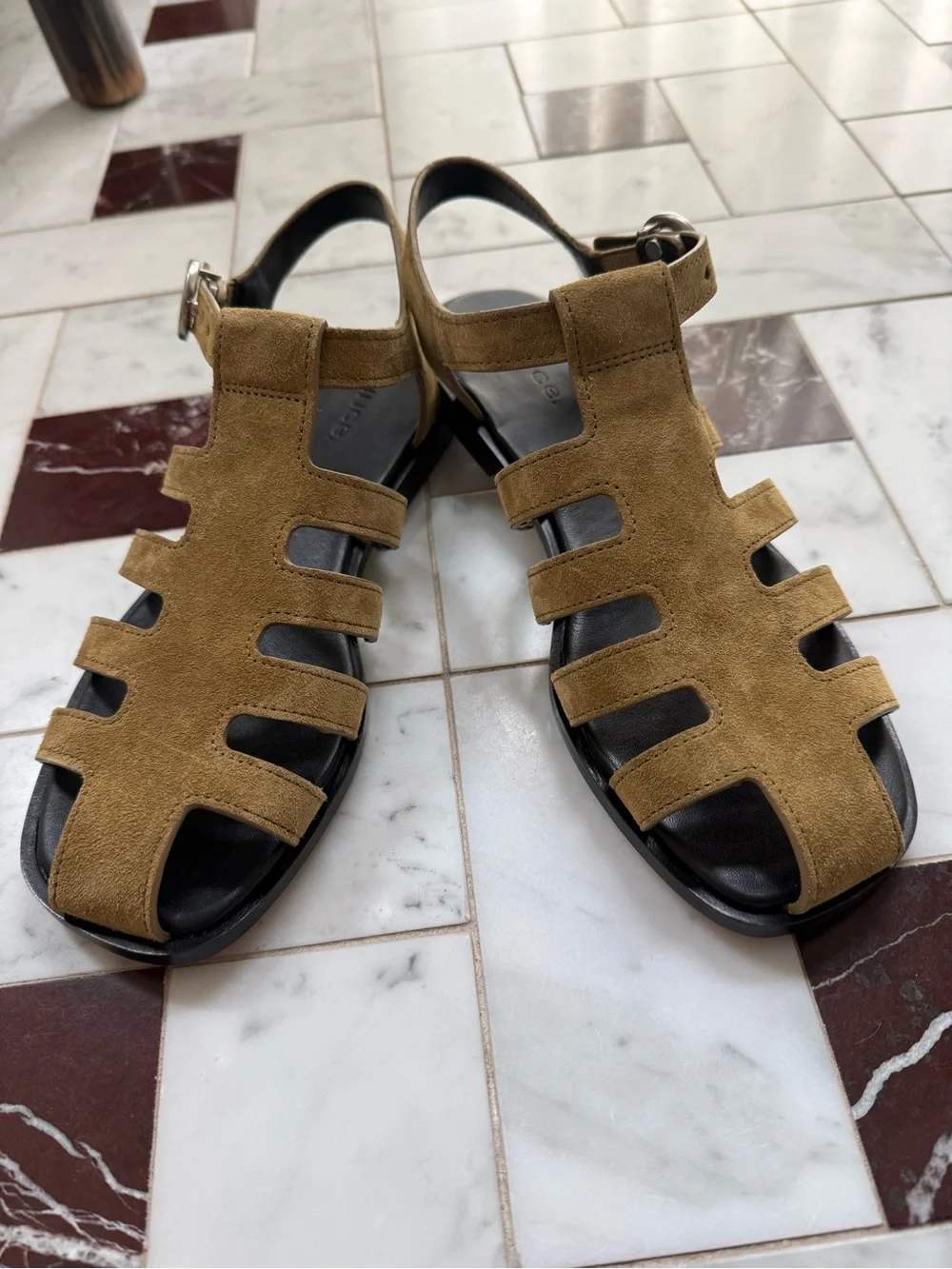 VINCE Melina Tan Suede Fisherman sandal, 36